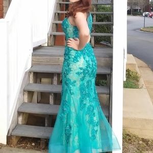 Formal blue fitting dress